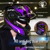Certified Full Face Motorcycle Helmet for All Seasons - Warm, Stylish Design for Men and Women (Model A1)