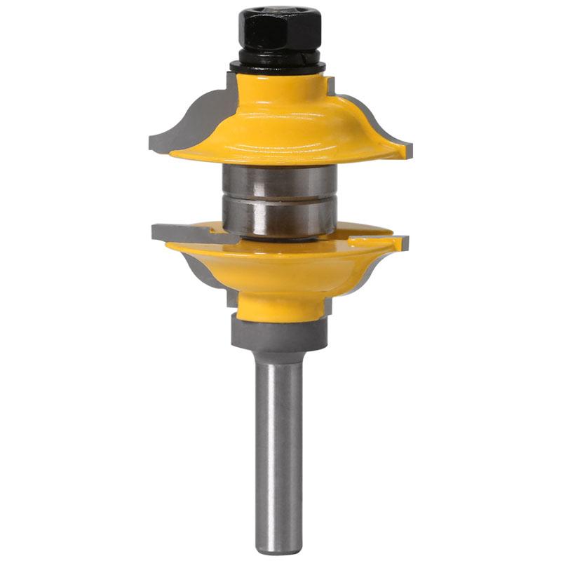 3pcs 8mm 12mm 1/2inch Shank Entry Interior Tenon Door Router Bit Set Ogee Matched R&S Router Bits Carving for Wood