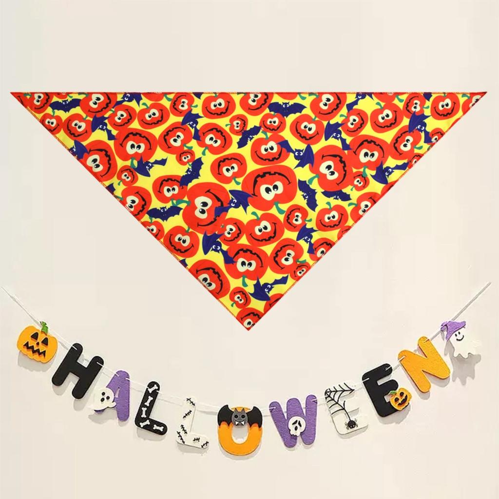 Halloween Ghost Pet Bandana Cute And Versatile Cat And Dog Pet Bib