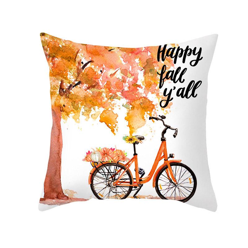 45x45cm Thanksgiving Decoration Maple Pumpkin Autumn Decoration Pillowcase Sofa Seat Cushion Cover Party Decoration Home Decor