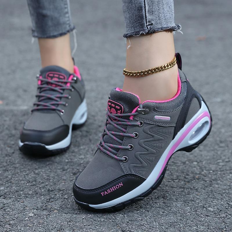 Four Season Outdoor Hiking Shoes for Women, Thick Soled Height Increasing Shoes, Non Slip Soft Soled Shoes, Casual Travel