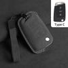 Suede Car Flip Key Case Cover for VW Volkswagen Golf 7 MK7 Tiguan MK2 T-roc T-cross Skoda Octavia Kodiaq Karoq Seat Ateca Leon