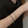 NORMALLEE [Silver 925] Cutting Black Bracelet