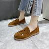 2024 Spring Women's Casual Shoes Autumn Women Suede Leather Slip On Flat Shoes Comfortable Loafers Women Moccasins Walking Shoes
