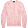 Polo Cable Knit Cotton Crew Neck Sweater Men Sweater Pink 710961151-004