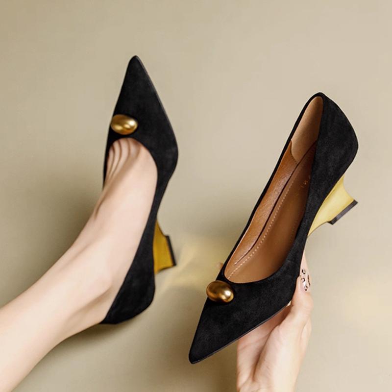 Pointed Toe Women High Heels Shoes Shallow Wedges Sexy Fashioin Shoes Summer Dress Woman Pumps 2025 Designer Chaussure Femme