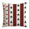 New Home Office Pillow Cover Freedom Day Pentagram Letter Printed Linen Cushion Cover