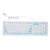 Foldable Silicone Keyboard 106 Keys Waterproof Dustproof Foldable USB Wired Silent Silicone