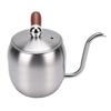 Pour Over Coffee Kettle 500ml 304 Stainless Steel Gooseneck Spout Coffee Drip Teapot with Wood Handle for   Camping