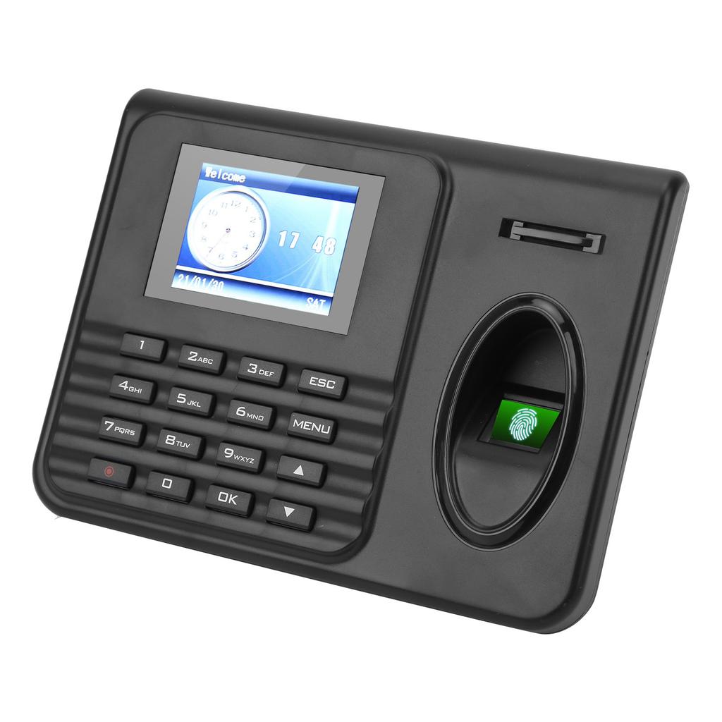 Attendance Machine Time Clock 2.4in Color Screen Biometrics Fingerprint Password Check In Out
