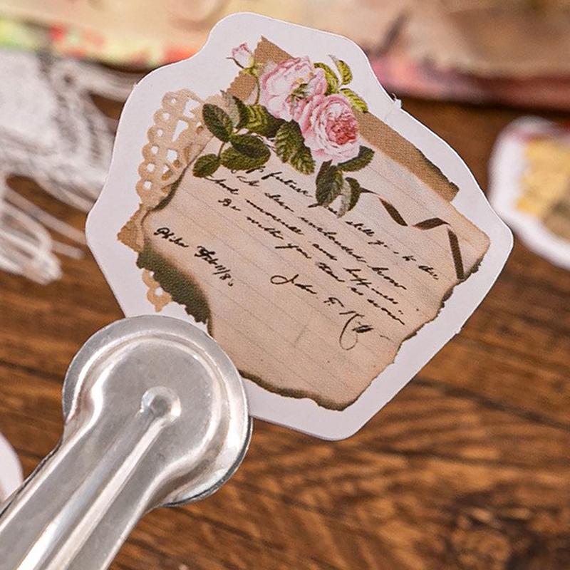 46 Pcs/Box Vintage Botanical Stickers Aesthetic Flowers Hand Account Diy
