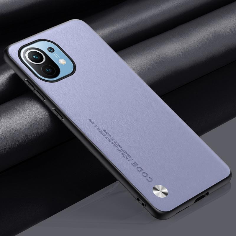 Luxury PU Leather Case For Xiaomi Mi 11 Mi11 Back Cover Matte Silicone Shockproof Full Protection Phone Case For Xiaomi 11 5G