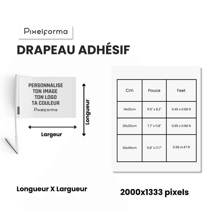 Drapeau Adhésif - Mali - 14 X 21 Cm - 5 Pièces - Polyester - Léger - Recto/verso