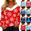 Long Sleeve Shirts For Women Cute Tops Christmas Prints Tees Blouses Casual Plus Size Basic Tops Pullover