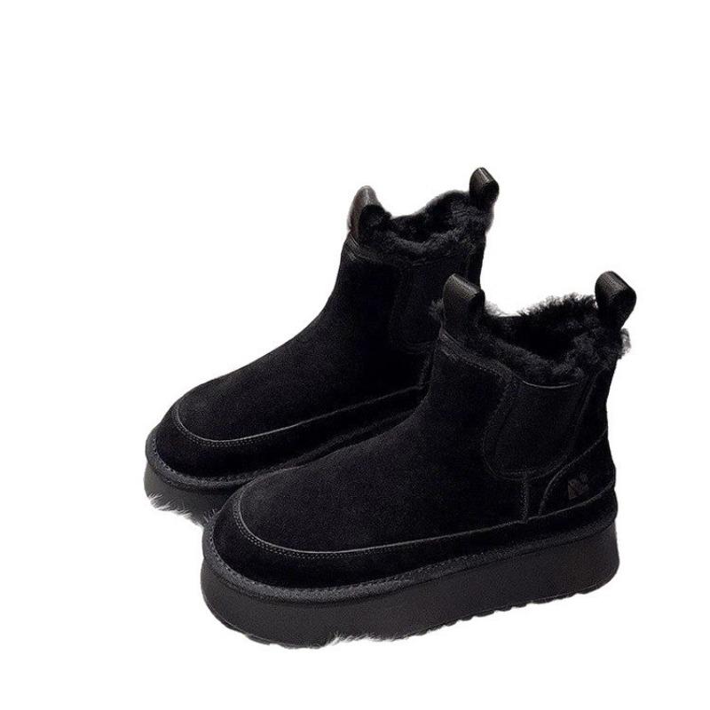 Autumn and Winter Thick-soled Snow Boots Women's Shoes Short Boots Velvet Bread Shoes Warm Cotton Shoes