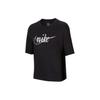 Dri-Fit Letter Logo Print Loose Round Neck Short Sleeve T-Shirt Kids Tops Black FD0941-010