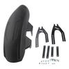 Motorcycle Rear Mudguard ABS Metal Black Tire Splash Guard Universal for 12?18in Wheels Hub