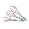 Colorful Silicone Egg Beater with Stainless Steel Handle - Available In 8, 10, 12 Inches