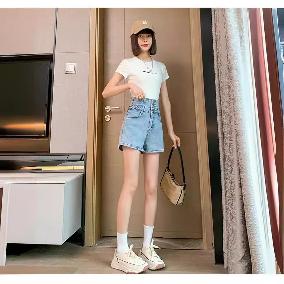 Women's High Waist Denim Shorts - Summer 2024 Trend: Stylish, Slim, and Versatile