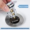 Universal Pop-Up Sink Plug Water Pipe Bathroom Kitchen Stainless Steel Sink Filter Plug Press Bounce Basin Pop-Up Drain Filter