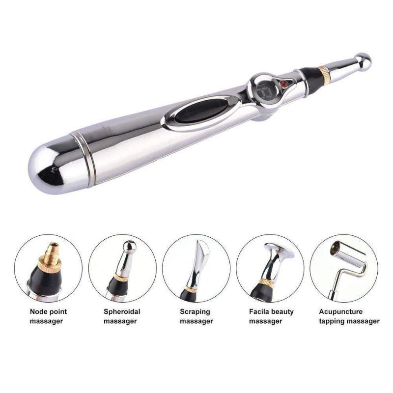 Nine-speed Intelligent Micro-electric Pulse-regulated Electronic Acupuncture Point Pen Meridian Energy Pen Multi-head Exchangeable Massage Pen Relax