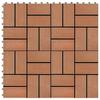 VidaXL 11x WPC Terrace Tile 30x30 Cm 1 M² Teak Color Garden Tile 45032