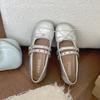 Fashion and Lightweight French Red Light Mouth Flat-soled Single Shoes Women's 2025 New Spring Skirt Mary Jane Shoes