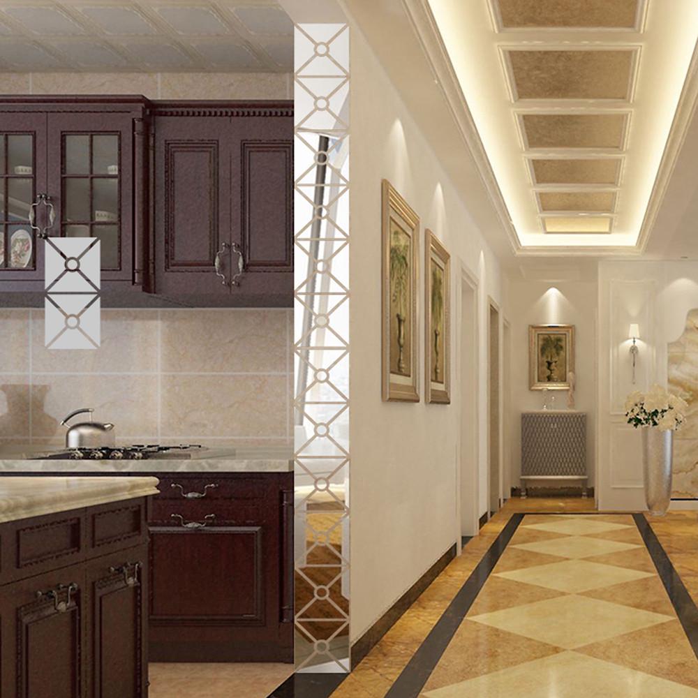 Современный зеркальный стиль съемная наклейка художественная настенная наклейка для дома комната своими руками ARI