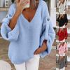 Women's Fashion Casual Pullover Long Sleeve Top  And Winter Long Sleeve V-Neck Sweater