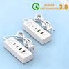 4 Ports Fast Charging Station Power Adapter USB PD Charger Hub Multi Port Extender for Mobile Phone Tablet Camera Charging