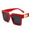 Ins Candy Color Hip Hop Trend Sunglasses Fashion Simple Comfortable Net Red Sunglasses Retro Square Large Frame Glasses EMA