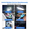 LED Rocker Switch Panel Interior Accessories Digital Voltmeter Aluminum Panel Dual USB Port 4 Gang Waterproof for Car RV Camper Caravans