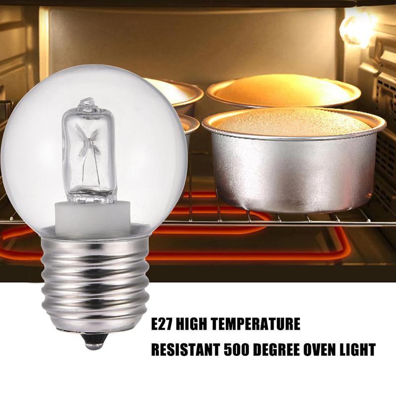 1Pc E27 40W Oven Lamp Light Microwave Oven Bulbs 220V High Temperature Resistant 500 Degree For Display Cabinet Light Bulb