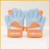 Cute Whale Winter Knitted Gloves Warm Plush Kids Gloves Cartoon Five-finger Gloves  Outdoor