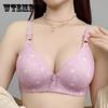 Large Size Thin Bra Without Steel Ring Gathered Sexy Bra Middle-aged and Elderly Women's Underwear