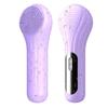 Facial Cleansing Brush, Silicone Face Scrubber with Heat and Vibration 5 Speeds, Waterproof Rechargeable Electric Face Scrub Bru