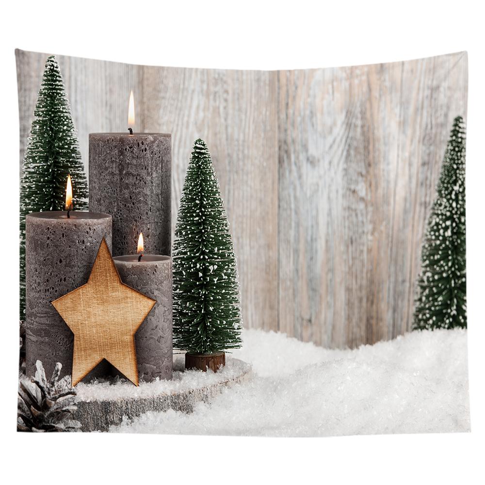 Christmas Decoration Tapestry Snowflake Santa Claus Room Decoration Fireplace Tapestry Gift Christmas Wall Decoration Home