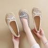Mesh Straw Fisherman Shoes Women's New Bow Casual One-pedal Comfortable Versatile Soft Sole Breathable Flat Sole Single Shoe