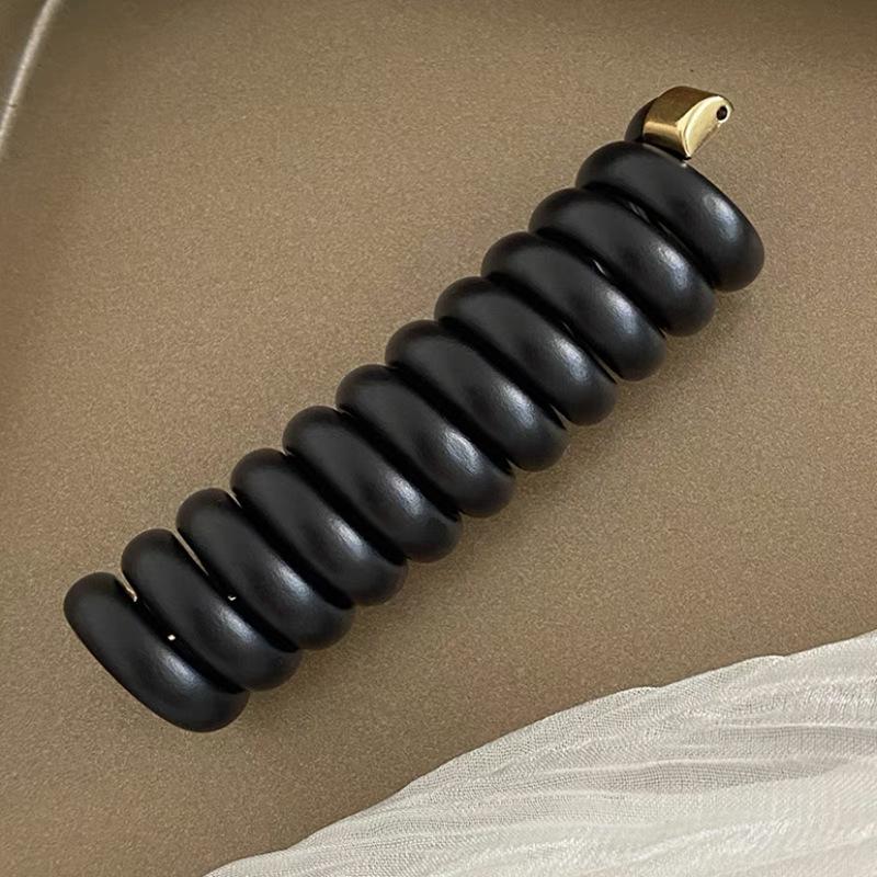 Japanese Style Elastic Hair Tie - Versatile Telephone Cord Ring for Braiding & Ponytails - Women's Hair Accessories