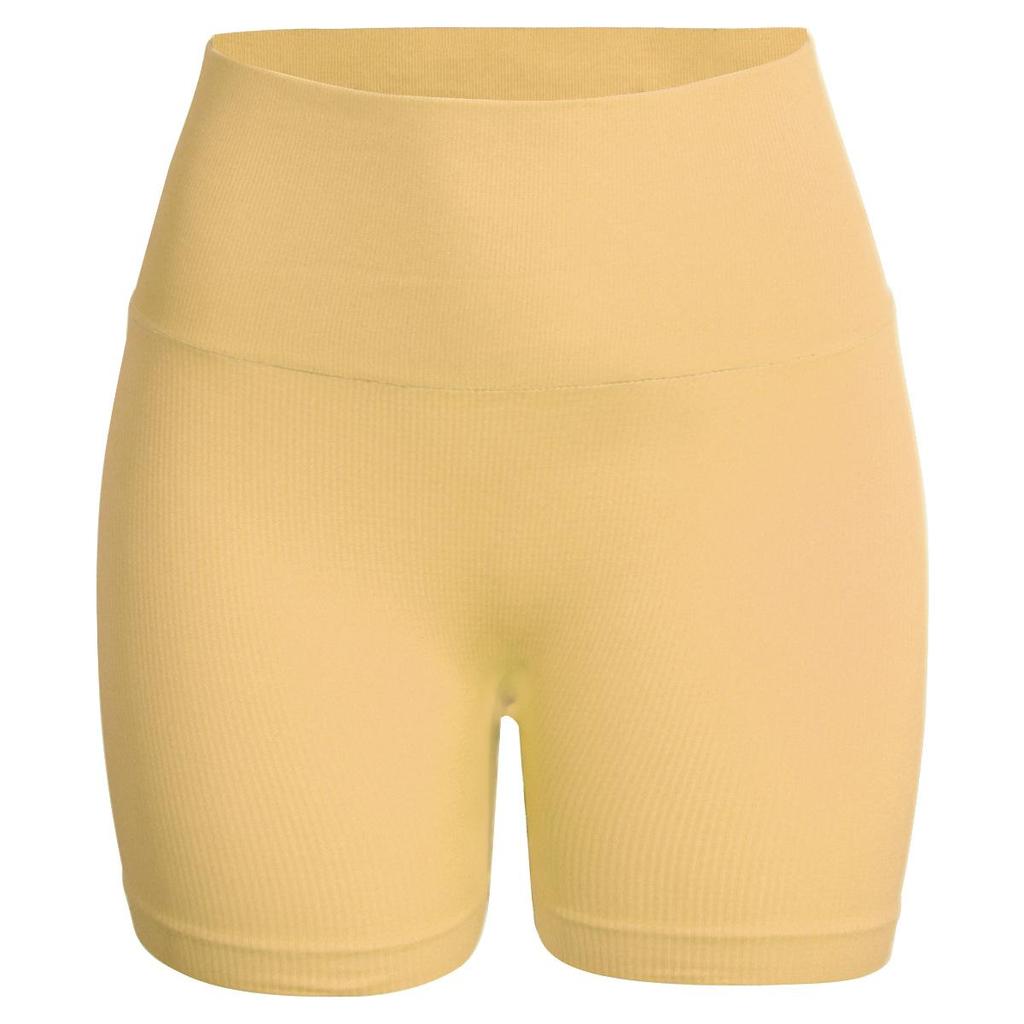 Seamless Ribbed Butt-Lifting Yoga Shorts - Super Elastic Slimming Fitness Pants