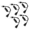 5PCS ON Off Switch Male To Female Cable 2 Pin PVC USB Extension Cable with B Utton for Driving Recorder LED Lights Black