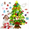 DIY Felt Christmas Tree Set Christmas Decorations Xmas Wall Hanging Ornaments Gifts for Kids Christmas Home Door Decorations