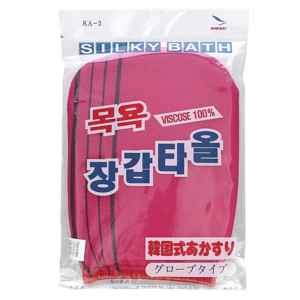 Exfoliating Towel Gloves, Red, 1 Count