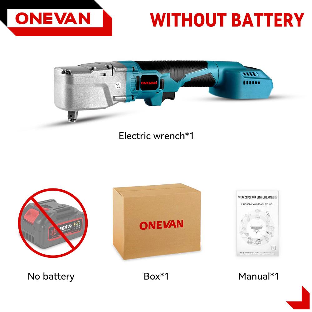 ONEVAN Brushless Electric Ratchet Wrench 1/2'' 1000NM Removal Screw Nut 4800RPM Car Repair Power Tool for Makita 18V Battery