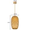 New Bamboo Lamp Shade - Natural Hand-Woven Rattan Chandelier Bamboo  Lighting Fixtures Hanging Light