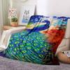 Peacock Pattern Blanket Ultra Lightweight Soft Plush Flannel Throw Blanket for Sofa Bed Couch Best Office Gifts King Queen Size