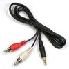 High Quality New 1m Aux Audio 3.5mm Stereo To 2 RCA Y CABLE FOR PC DVD TV VCR