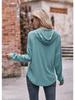 2024 New Autumn Winter Hooded Sweatshirts Women Fashion Buttons V-neck Long Sleeve Pullovers Ladies Casual Loose Hoodies