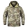 Soft Shell Waterproof Military Jacket Men Winter Warm Outdoor Hiking Hooded Camouflage Fleece Tactical Coat