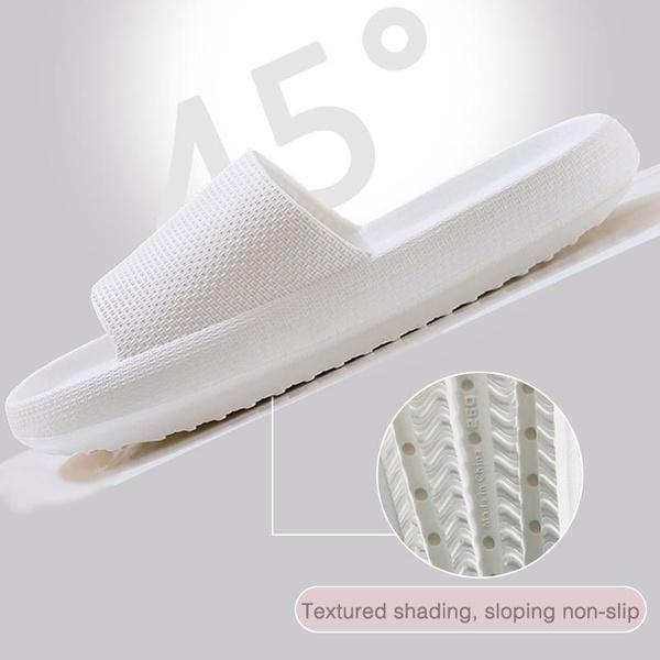 Summer Beach Solid Color Men&Women's Slippers Casual Lightweight EVA Anti-slip Slides Durable Cushioning Soft Shower Shoes for Swimming